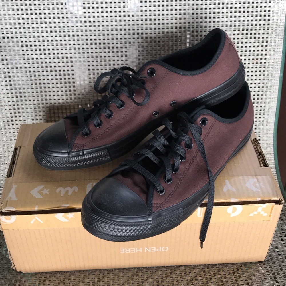 Converse Custom Dark Brown All Star Low 10